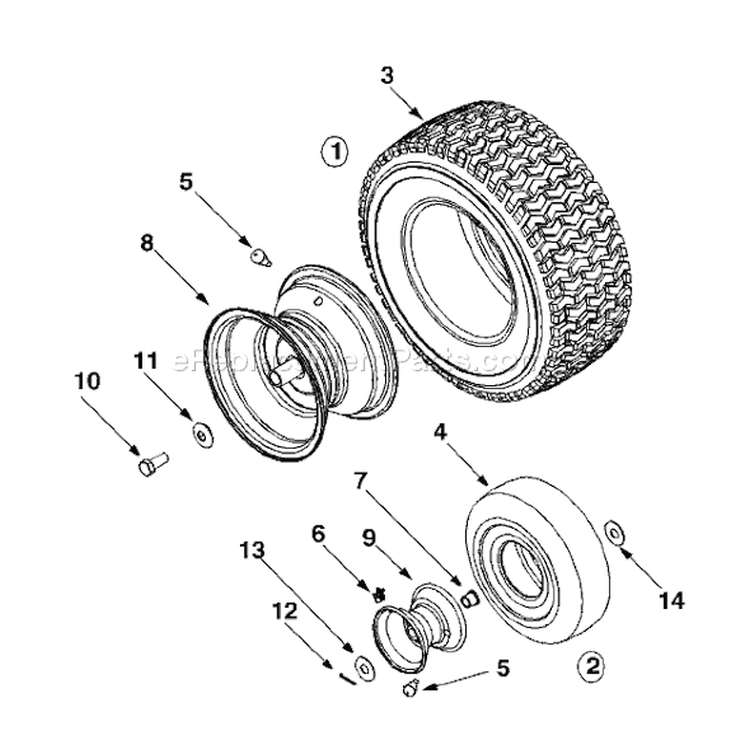 Page O Diagram and Parts List for 13A-328-402 2000 Yard Man Lawn Tractor